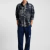 Skjorta i oversized-passform i denim med jacquardmönster
