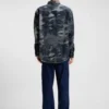 Skjorta i oversized-passform i denim med jacquardmönster