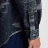 Skjorta i oversized-passform i denim med jacquardmönster