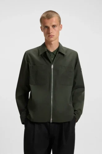 Skjorta i oversized-passform i vattenavvisande canvas