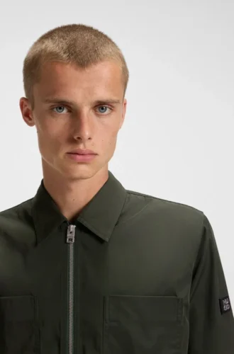 Skjorta i oversized-passform i vattenavvisande canvas