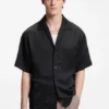 Skjorta i oversized-passform med jacquardmönster