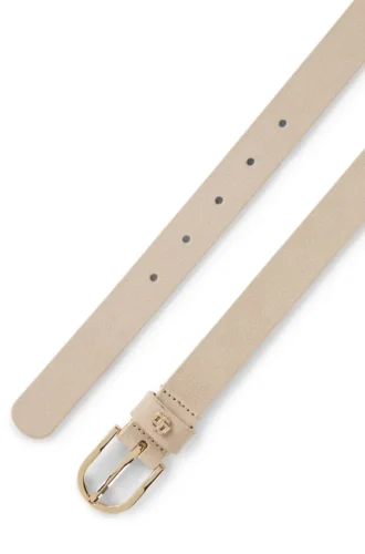 Skärp i mocka med guldfärgat Double B-monogram