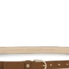 Skärp i mocka med guldfärgat Double B-monogram