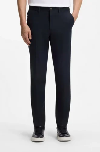 Slim fit-byxor i en stretchig bomullsblandning