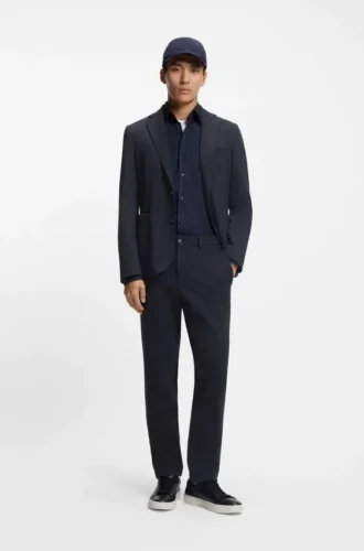 Slim fit-byxor i funktionsstretchtyg