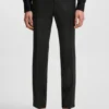 Slim fit-byxor i serge av nyull