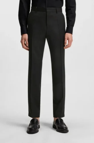 Slim fit-byxor i serge av nyull