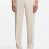 Slim fit-byxor i serge av nyull