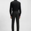 Slim fit-byxor i serge av nyull