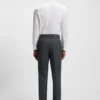 Slim fit-byxor i serge av nyull