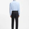 Slim fit-byxor i serge av nyull