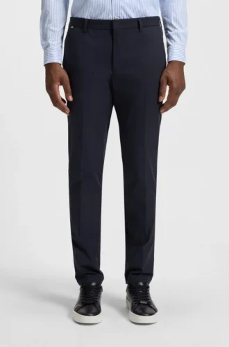 Slim fit-byxor i stretchbomull