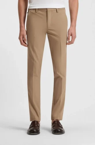 Slim fit-byxor i stretchbomull