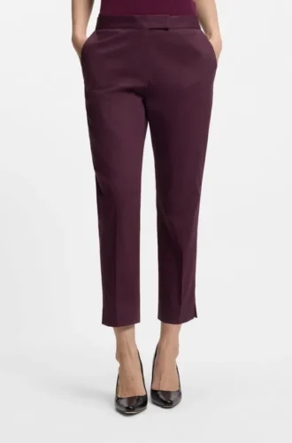 Slim fit-byxor i stretchbomull