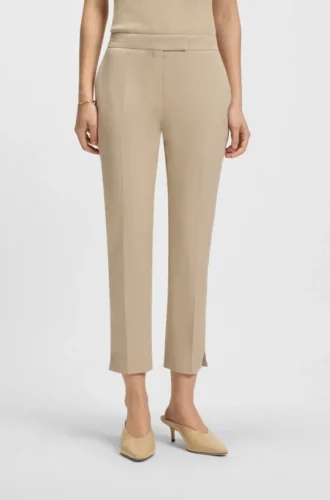 Slim fit-byxor i stretchbomull