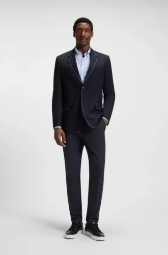 Slim fit-byxor i stretchbomull