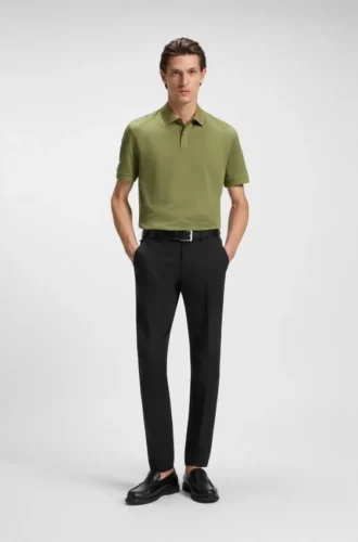 Slim fit-byxor i stretchbomull
