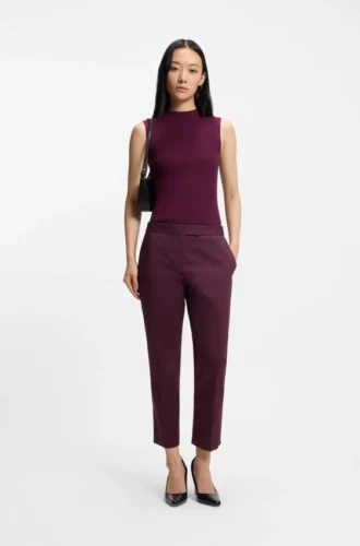 Slim fit-byxor i stretchbomull