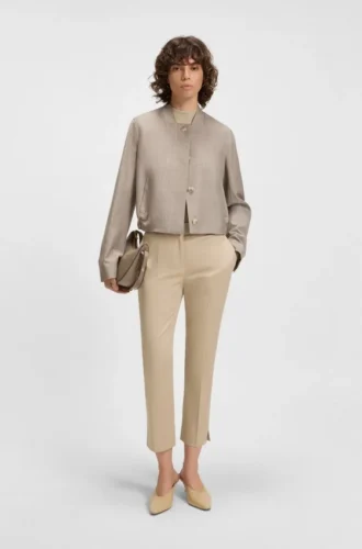 Slim fit-byxor i stretchbomull