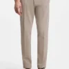 Slim fit-byxor i stretchig bomullsgabardin