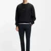 Slim fit-byxor i stretchig bomullsgabardin