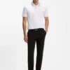 Slim fit-byxor i stretchig bomullsgabardin