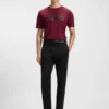Slim fit-byxor i stretchig bomullsgabardin Slim fit-byxor i stretchig bomullsgabardin