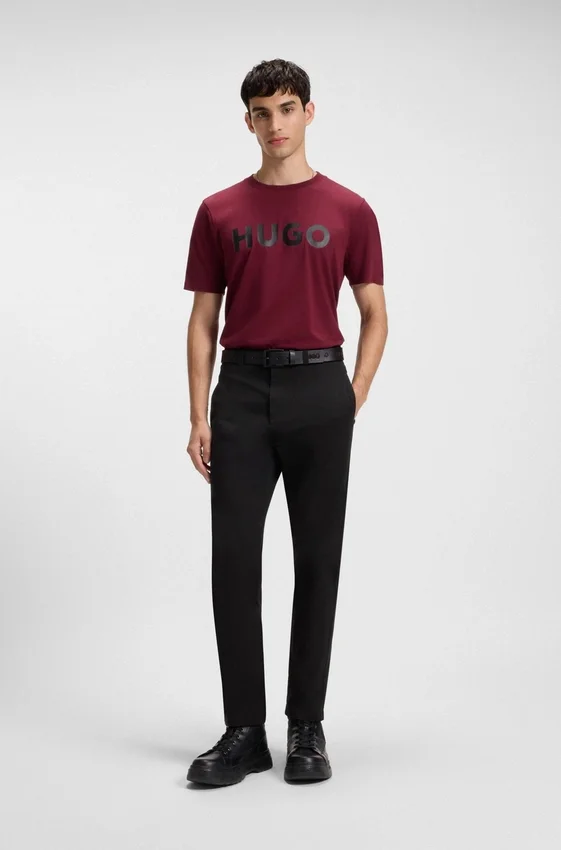 Slim fit-byxor i stretchig bomullsgabardin Slim fit-byxor i stretchig bomullsgabardin
