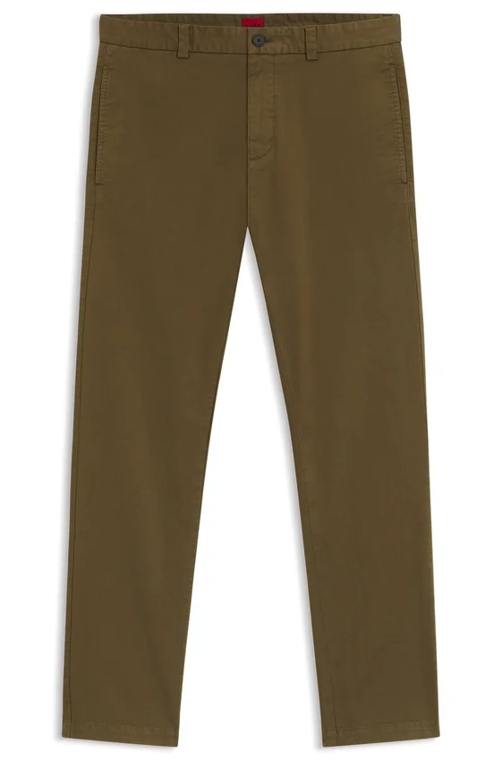 Slim fit-byxor i stretchig bomullsgabardin Slim fit-byxor i stretchig bomullsgabardin