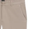 Slim fit-byxor i stretchig bomullsgabardin