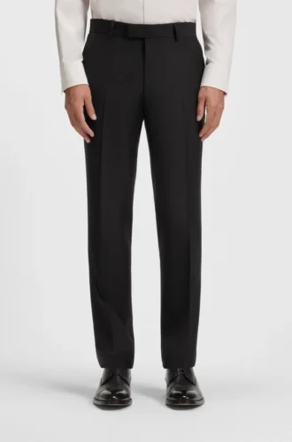 Slim fit-byxor i stretchull