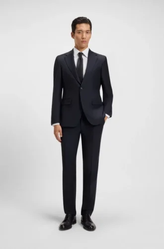 Slim fit-byxor i stretchull