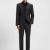 Slim fit-byxor i stretchull