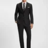 Slim fit-byxor i stretchull