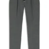 Slim fit-byxor i ullblandad sharkskin