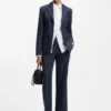 Slim fit-byxor med nålstreck