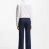 Slim fit-byxor med nålstreck