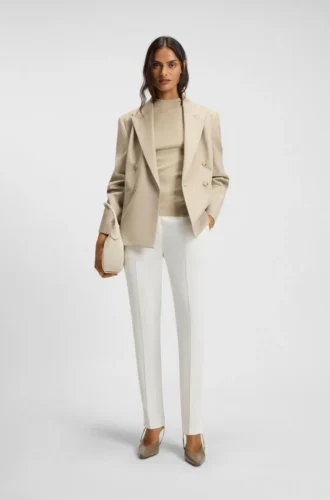 Slim fit-byxor med slitsar i bensluten