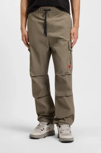 Slim fit-cargobyxor i ripstop-bomull