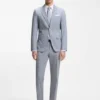 Slim fit-jacka i mönstrad chiffong