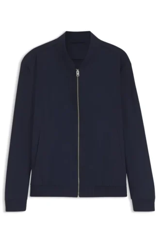 Slim fit-jacka i ottoman-tyg med stretch