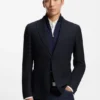 Slim fit-jacka med integrerad väst
