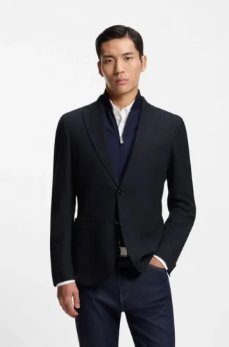 Slim fit-jacka med integrerad väst