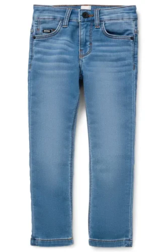 Slim fit-jeans för barn i blå stretchdenim