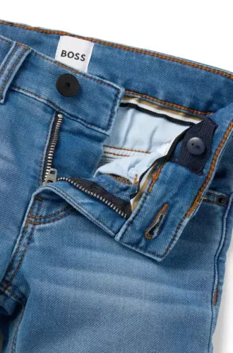 Slim fit-jeans för barn i blå stretchdenim