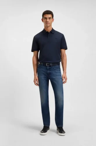 Slim fit-jeans i Delaware-blått med mekanisk stretch