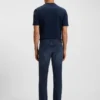 Slim fit-jeans i Delaware-blått, stickad denim
