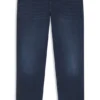 Slim fit-jeans i Delaware-blått, stickad denim