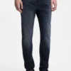 Slim fit-jeans i mörkblå stretchdenim Slim fit-jeans i mörkblå stretchdenim
